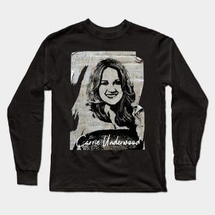 Carrie Underwood 80s Vintage Old Poster Long Sleeve T-Shirt